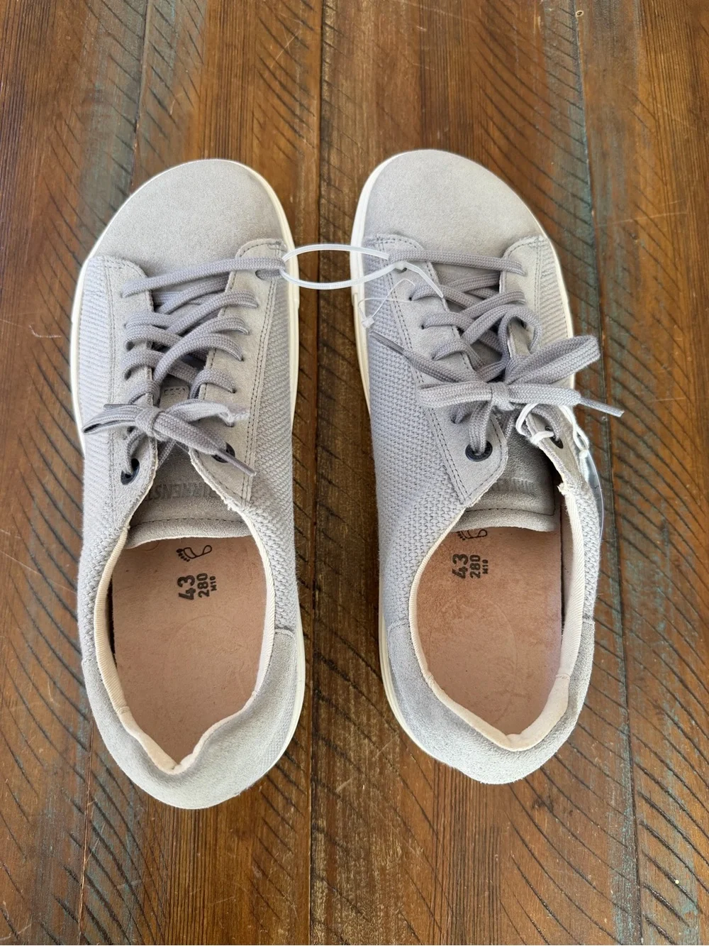 Men’s Birkenstock Sneaker Ben Light Gray Suede Size 10 New Shoes